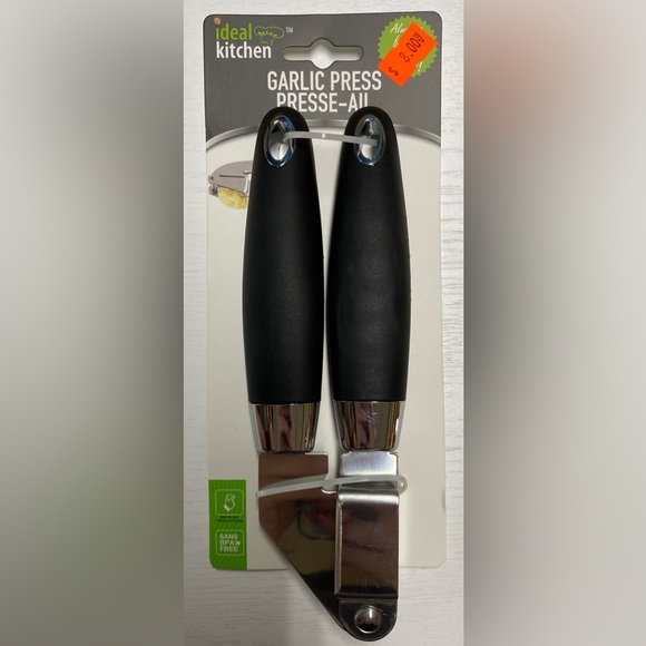 Idea Kitchen Other - NIB Ideal Kitchen Black Stainless Steel Garlic Press